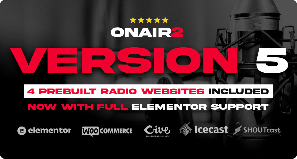 Onair2: Radio Station WordPress Theme With Non-Stop Music Player - 2