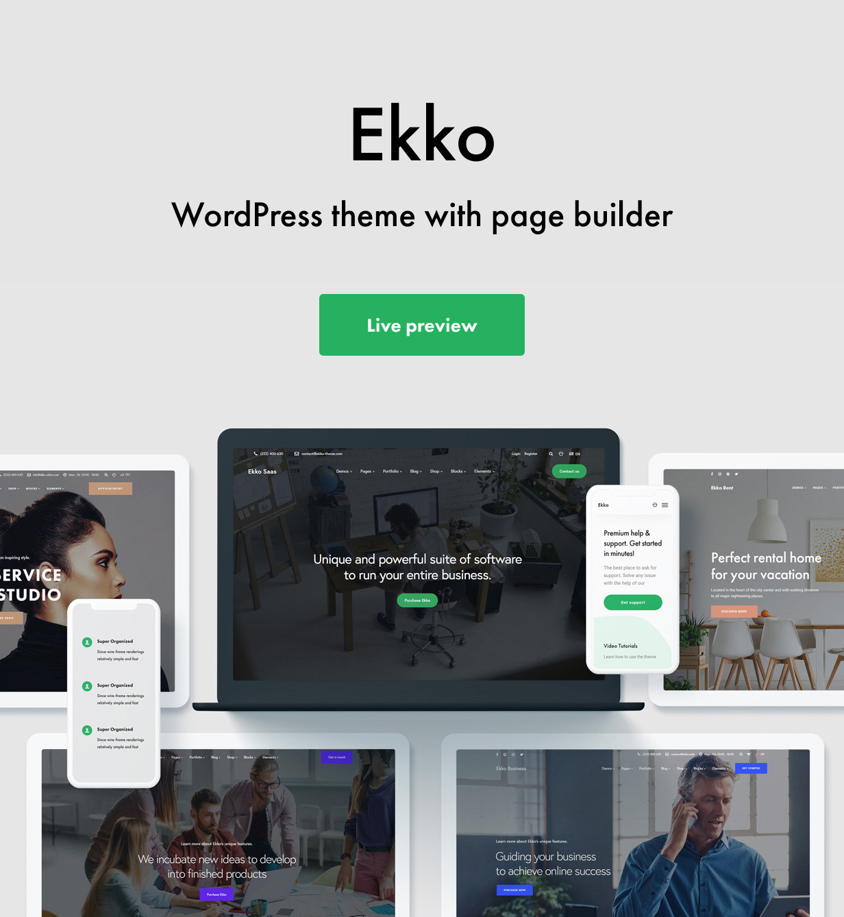 Ekko - Multi-Purpose WordPress Theme with Page Builder - 1