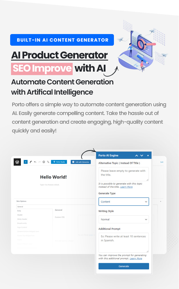 OpenAI, ChatGPT, SEO with AI, AI Product Generator