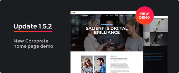 Brando Responsive and Multipurpose OnePage WordPress Theme - 5