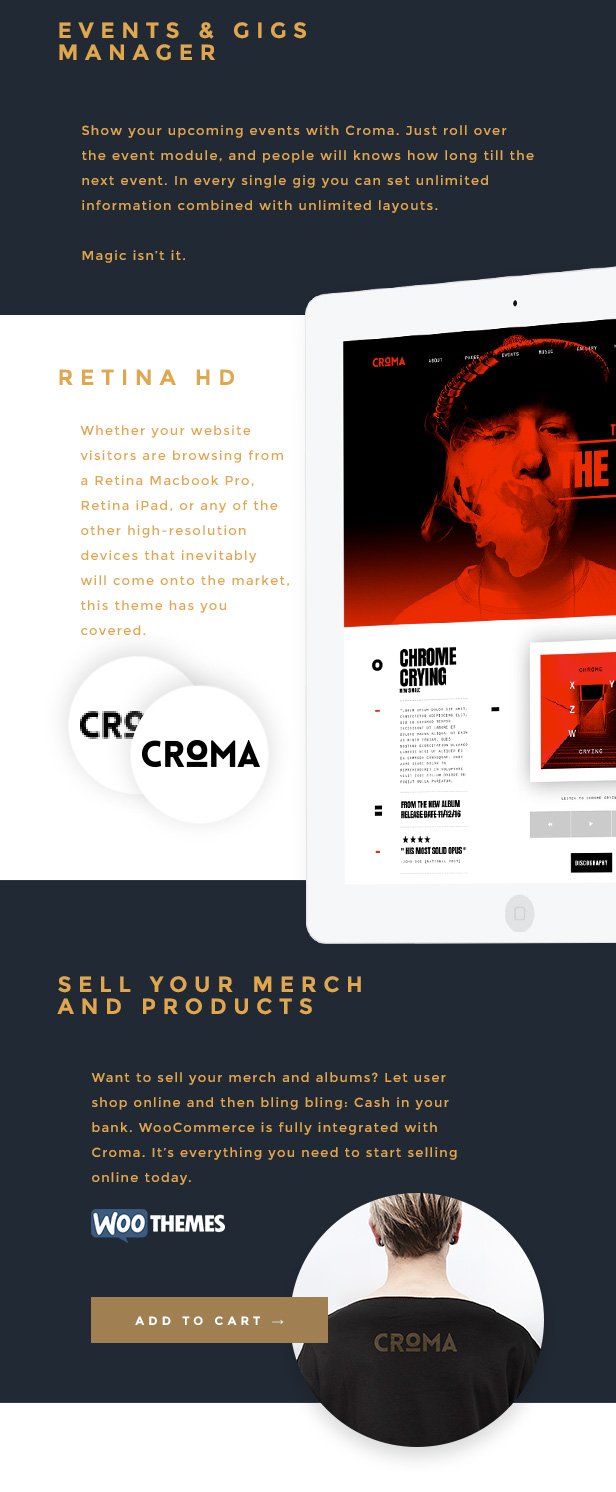 Croma - Responsive Music WordPress Theme