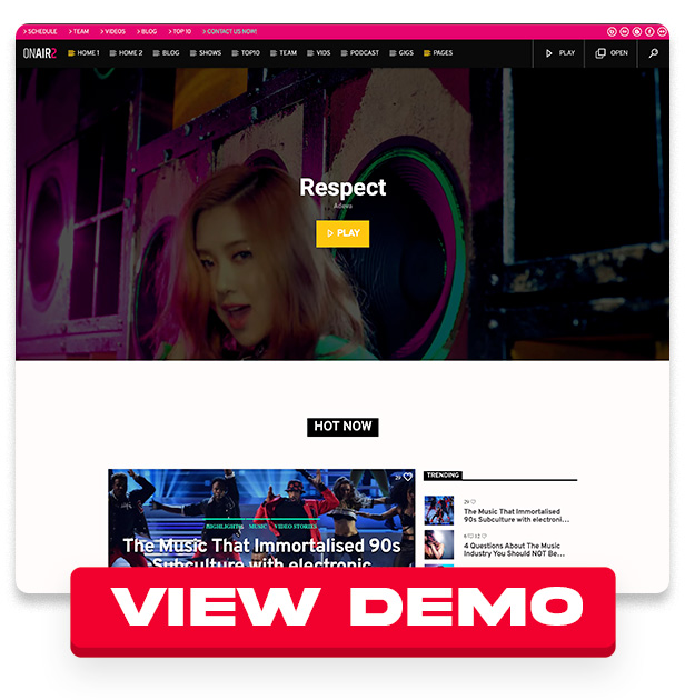 Onair2: Radio Station WordPress Theme With Non-Stop Music Player - 5