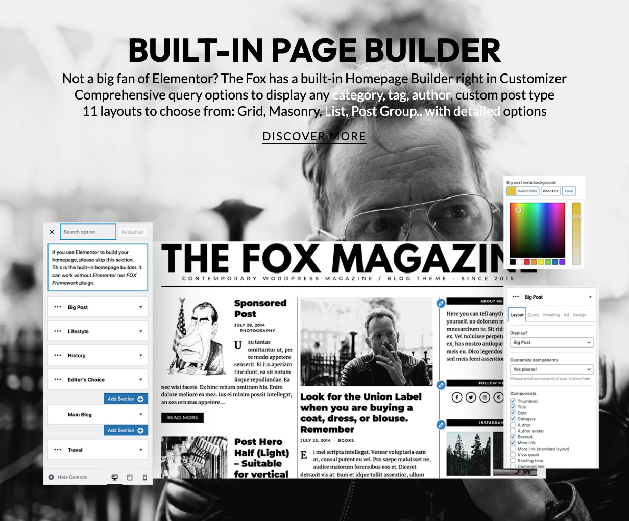 The Fox Built in Page Builder