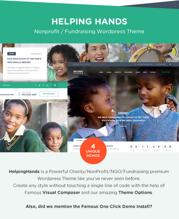 Charity WordPress Theme | HelpingHands - 4