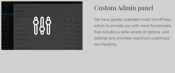 Law Business Theme Custm Admin Panel