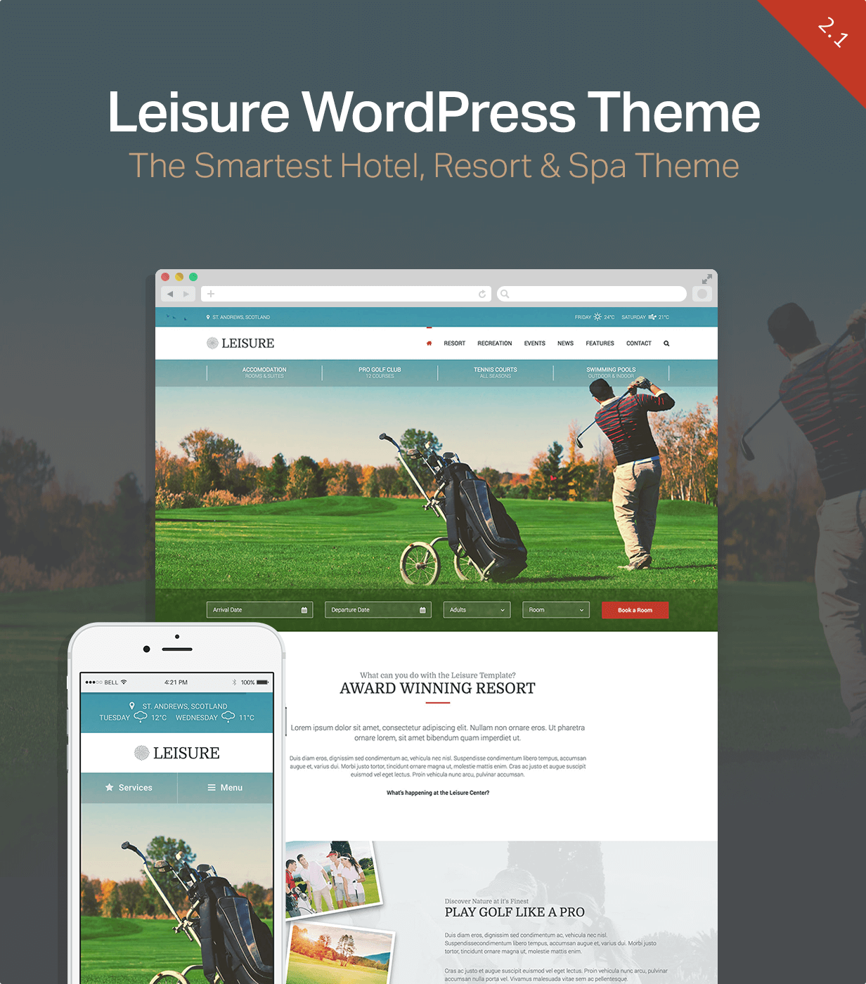 Hotel WordPress Theme | Hotel Leisure - 2