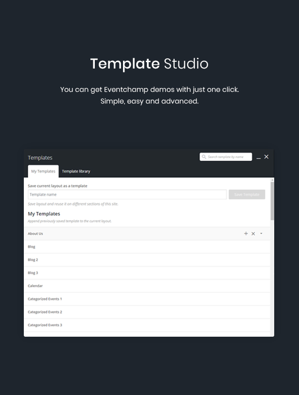 WordPress template studio
