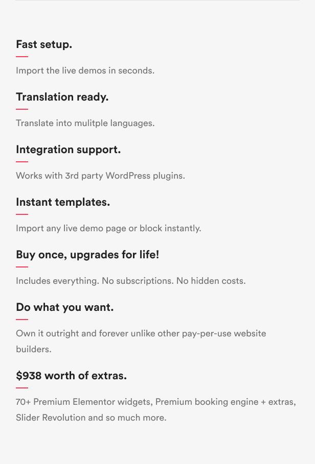 Translation ready WordPress Hotel Booking website template.