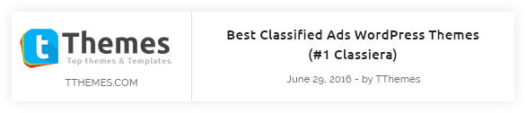 Classiera Featured On tthemes.com