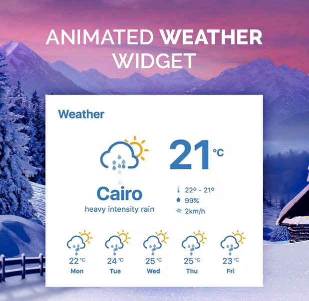 Animated Weather Widget