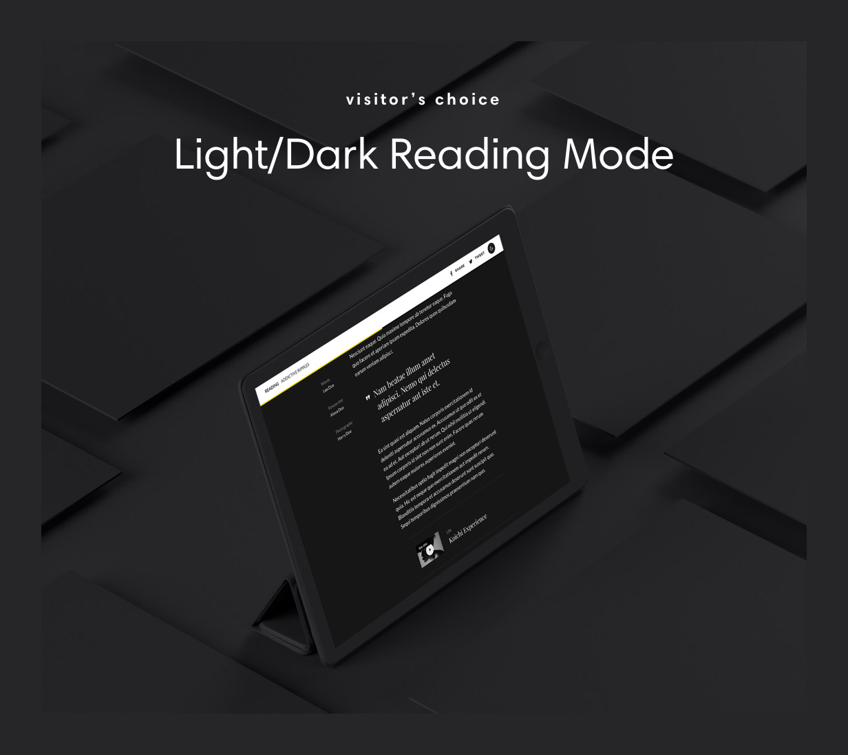 Visitor Light Or Dark Reading Mode