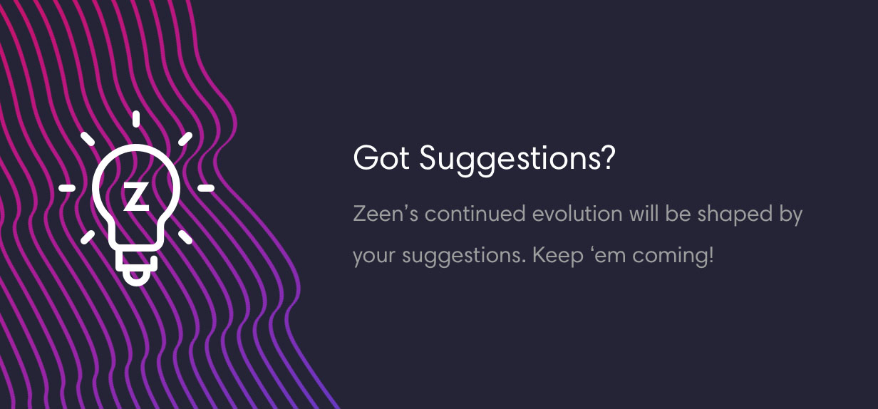 Zeen User Suggestions