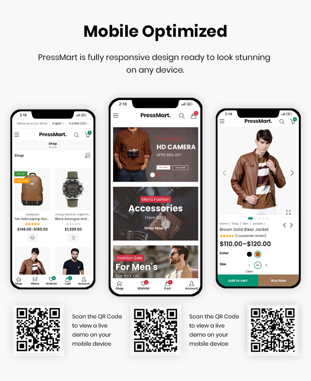 PressMart Mobile Resposive Layout