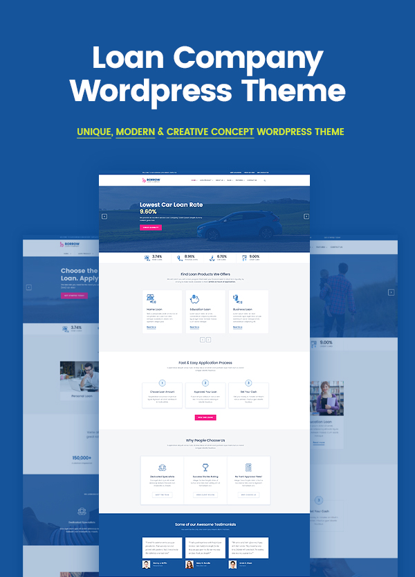 Borrow - Loan Company Responsive WordPress Theme