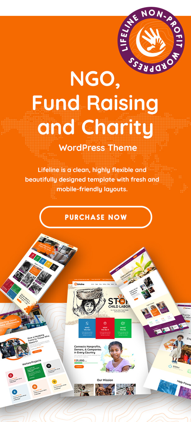 Lifeline - 2023 NGO, Fund Raising and Charity WordPress Theme - 2