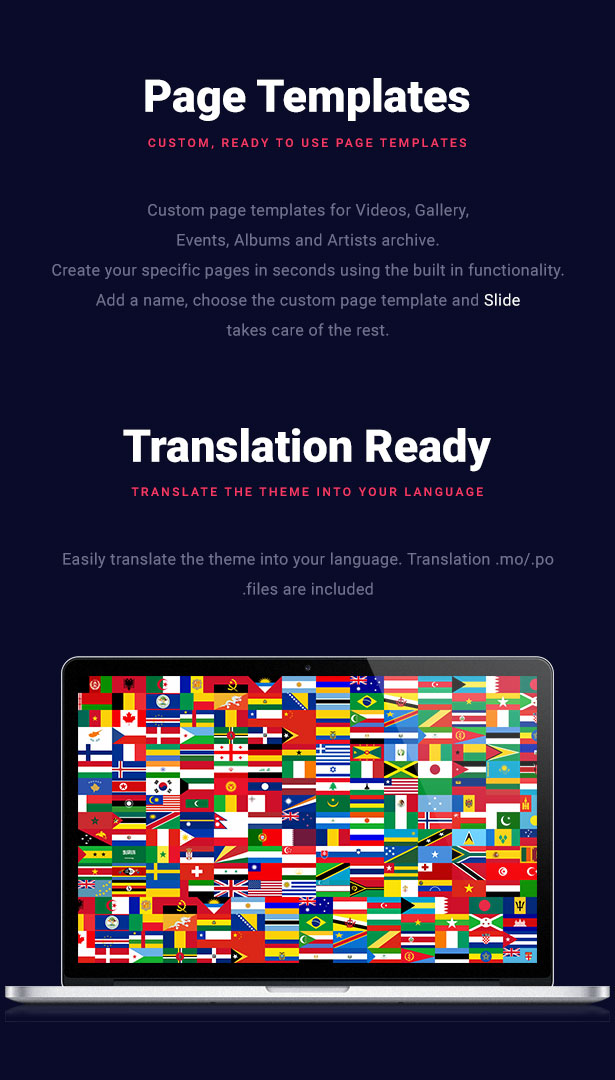 Slide Music WordPress Theme Translation