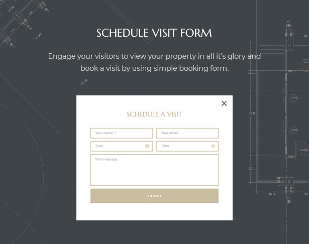 Professional Schedule Visit Form in MaisonCo Single Property For Sale & Rent WordPress Theme