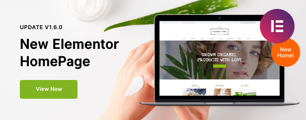 Organic Store Elementor Homepage