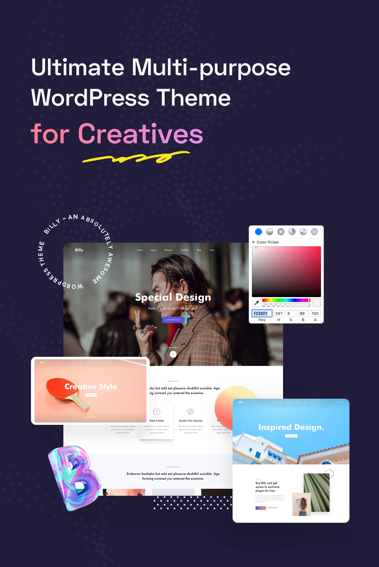 Billey - Creative Portfolio & Agency Elementor WordPress Theme - 6