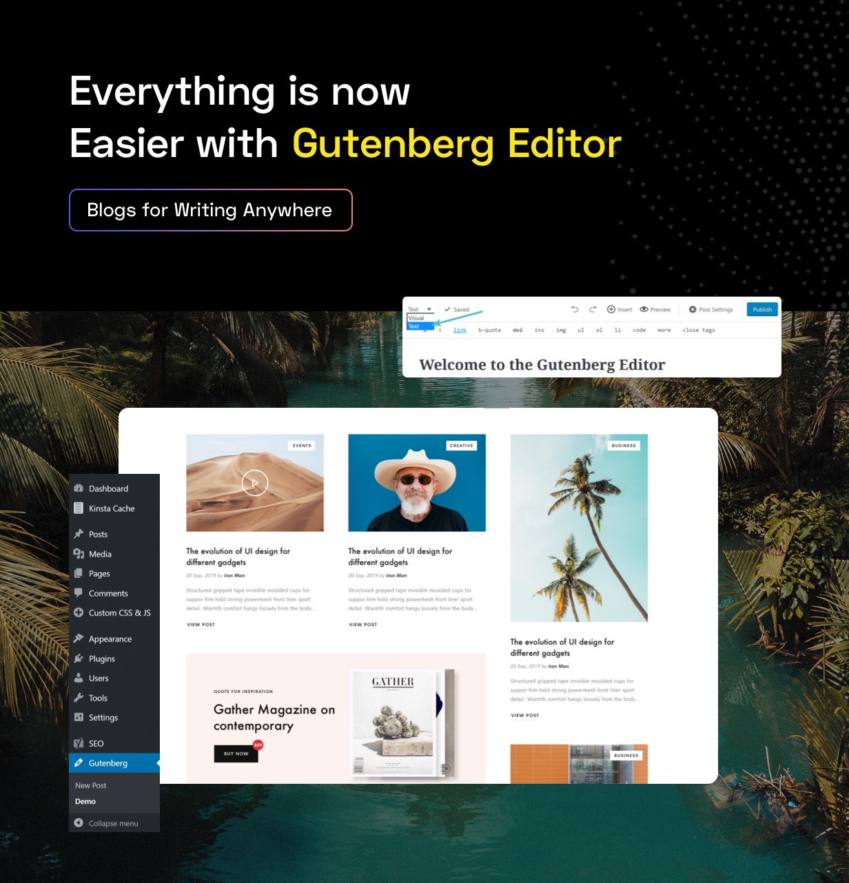 Gutenberg editor for blog