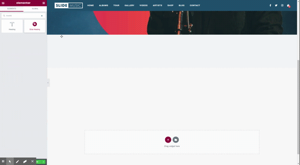 Slide Music WordPress Theme Elementor Musician Widgets