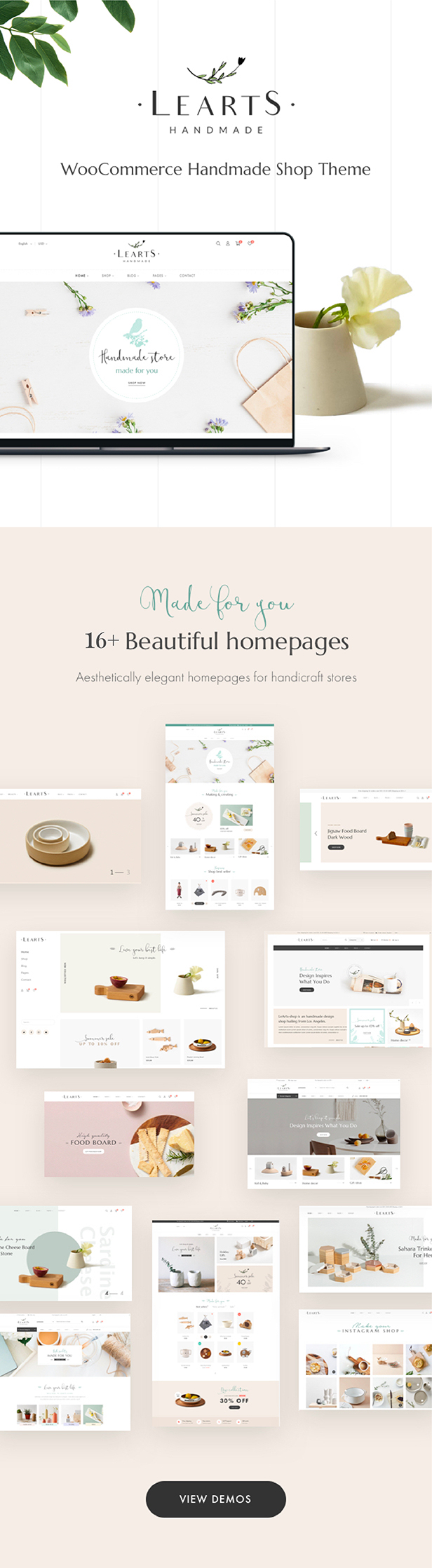 LeArts - Handmade Shop WooCommerce WordPress Theme