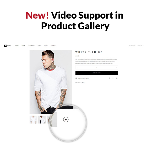 Artemis WooCommerce WordPress Theme Video Support