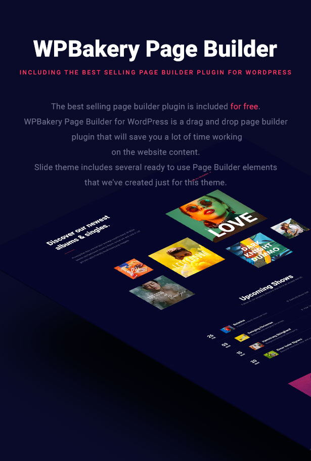 Slide Music WordPress Theme Page Builder