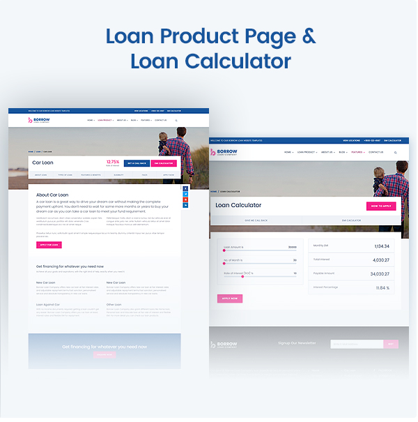 Borrow - Loan Company Responsive WordPress Theme