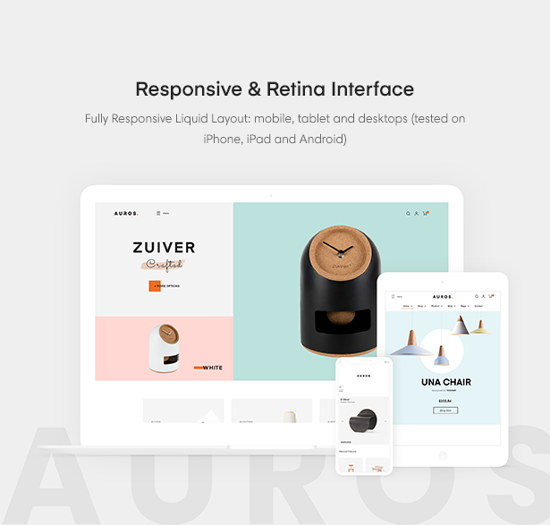 Auros - responsive furniture woocommerce wordpress theme