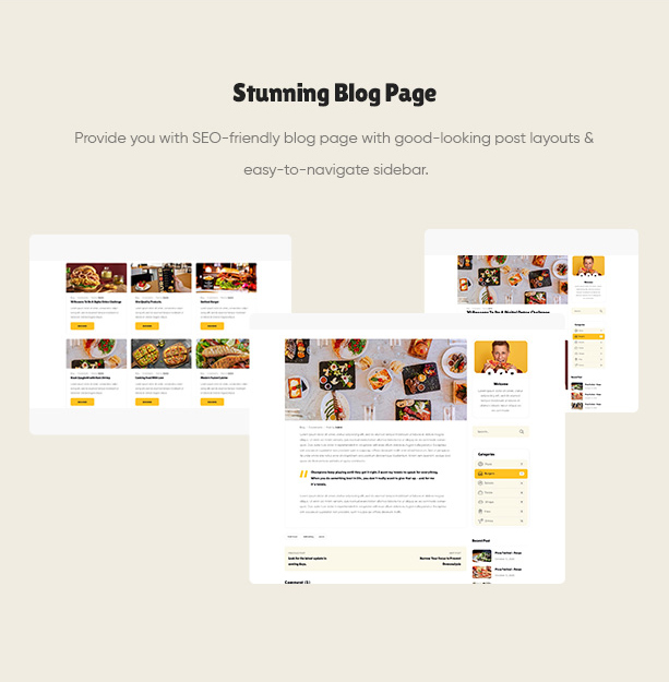 Poco - food blog wordpress theme - Elegant Food Blog Page