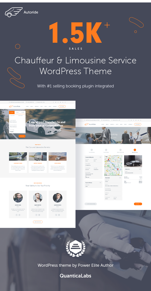 chauffeur, limousine, taxi, car, rental, booking WordPress Theme