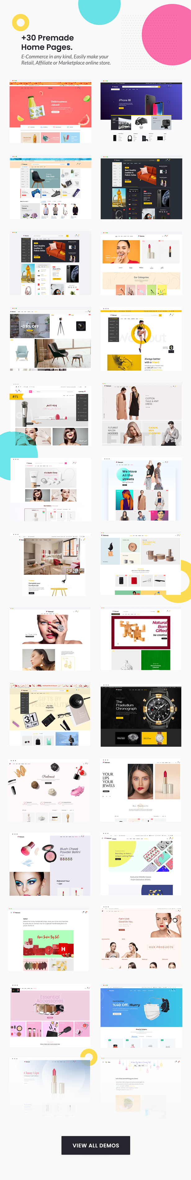 Pinkmart - WooCommerce WordPress Theme - demos