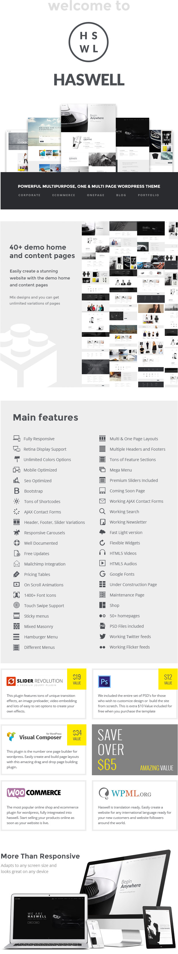 Haswell - Responsive, Multipurpose One & Multi Page WordPress Theme - 9