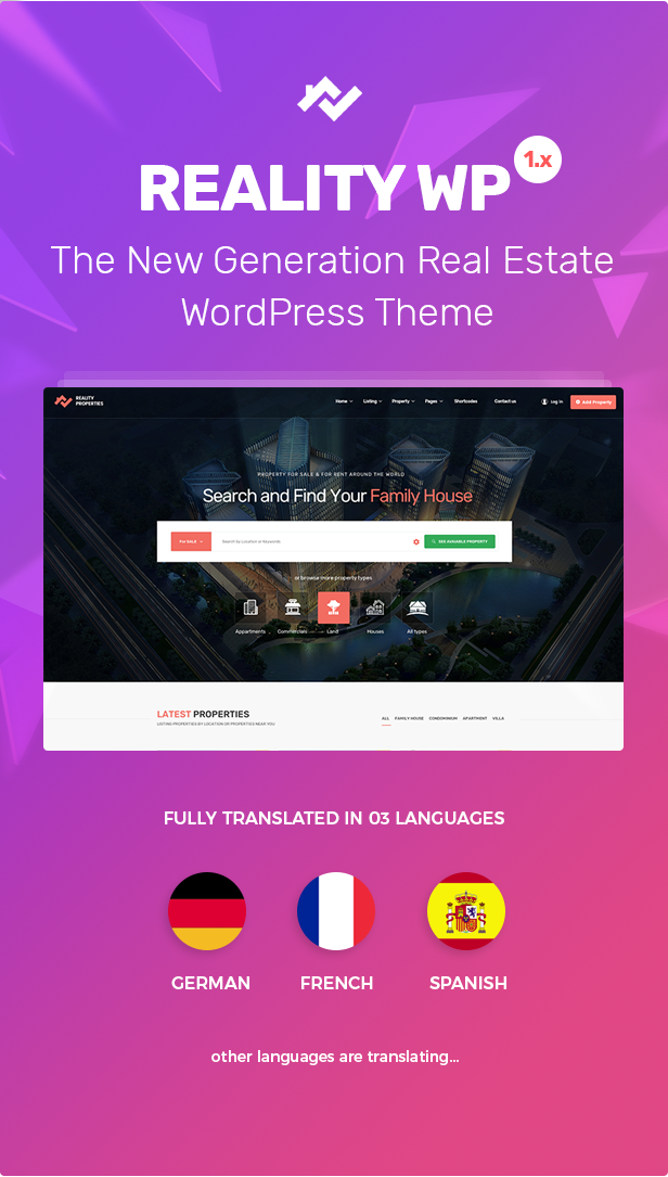 Real Estate WordPress theme