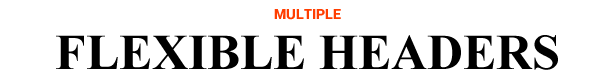 Multiple Flexible Header Layouts
