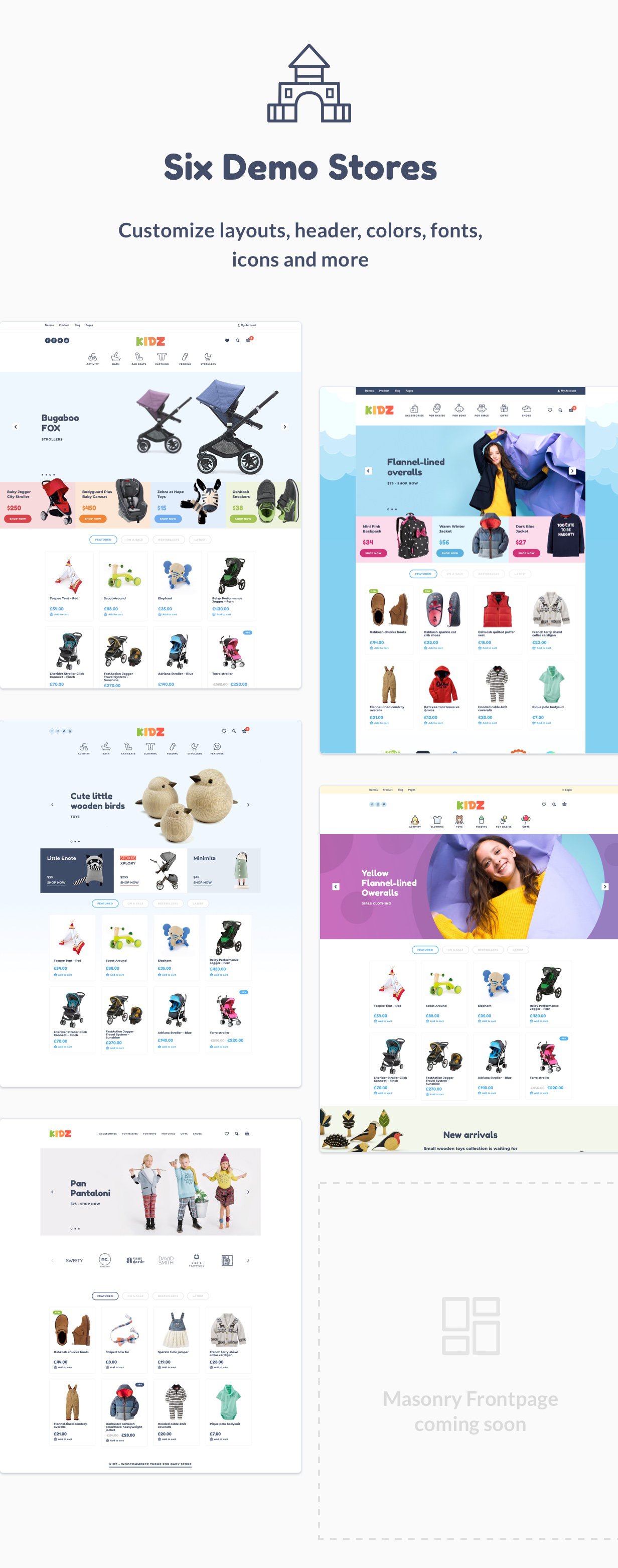 Six demo stores