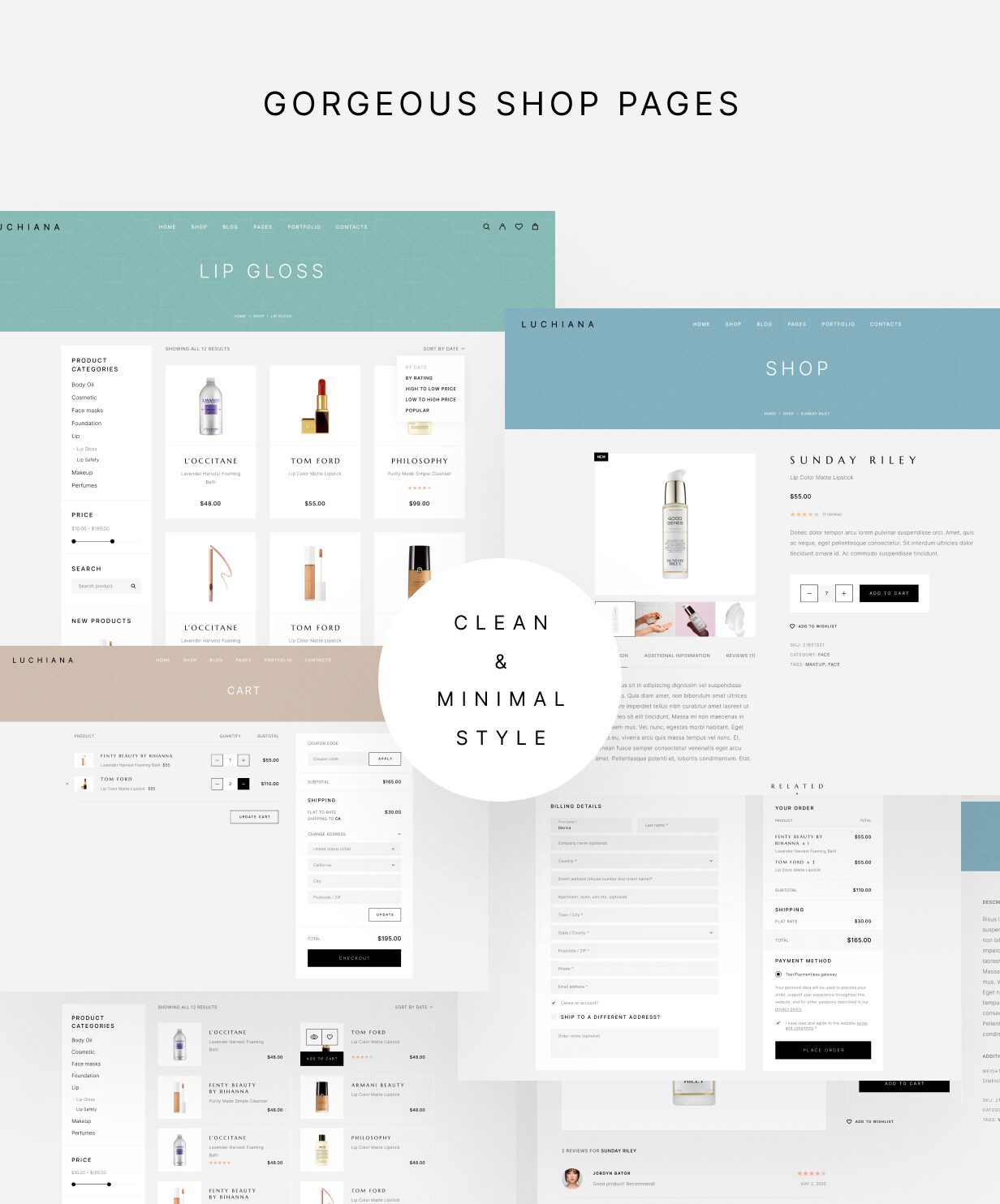 Luchiana - Gorgeous Shop Pages - Clean And Minimal Style