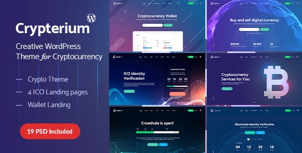 Crypterium - Bitcoin Ethereum WordPress Theme