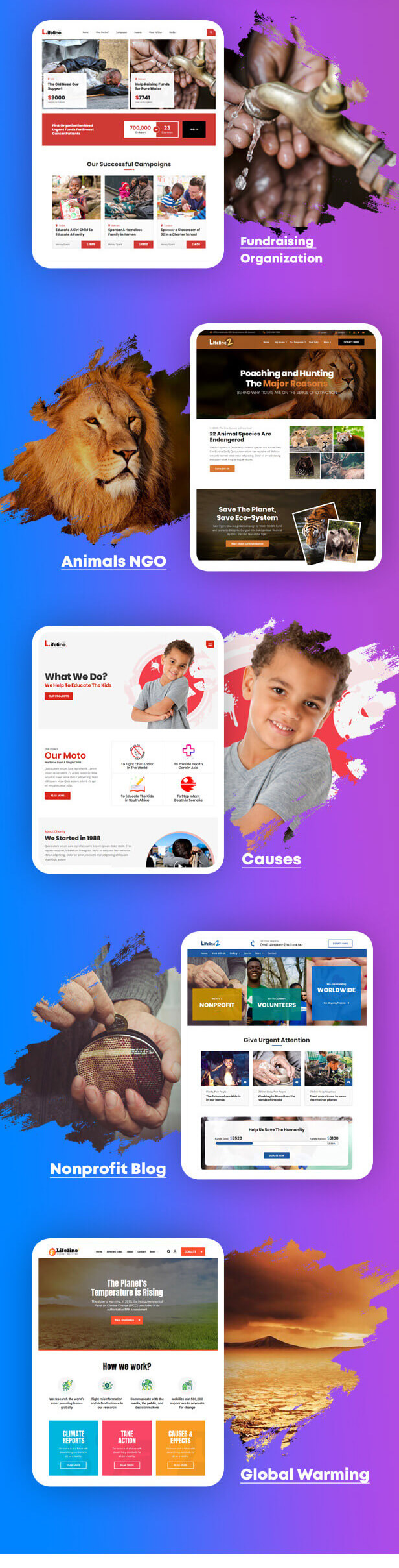 Lifeline 2 - An Ultimate Nonprofit WordPress Theme for Charity, Fundraising and NGO Organizations - 5