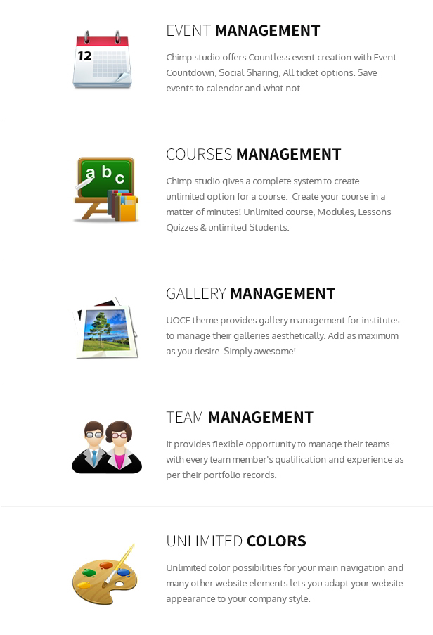 Online courses management system 