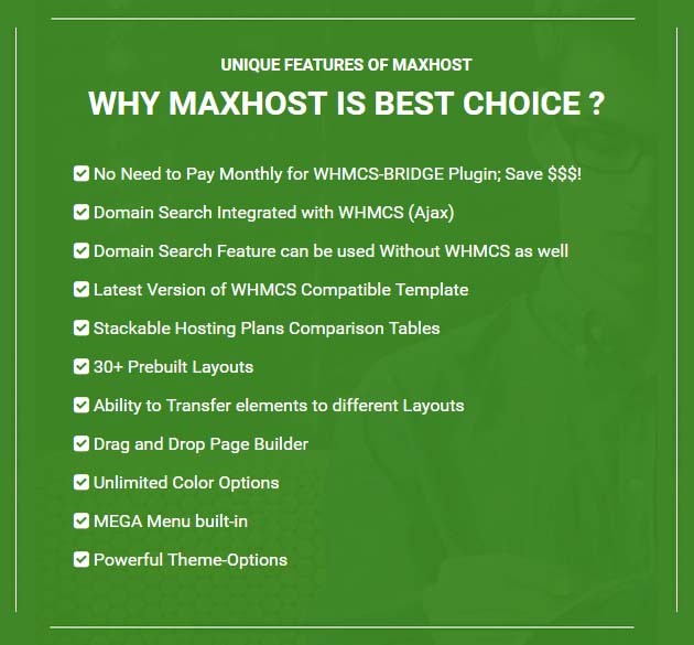 Maxhost Features