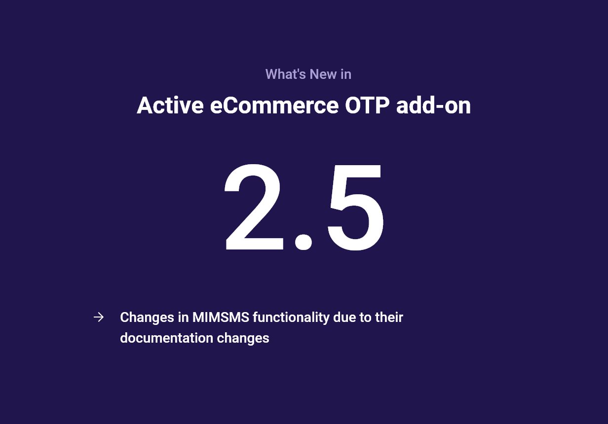 Active eCommerce OTP add-on - 1