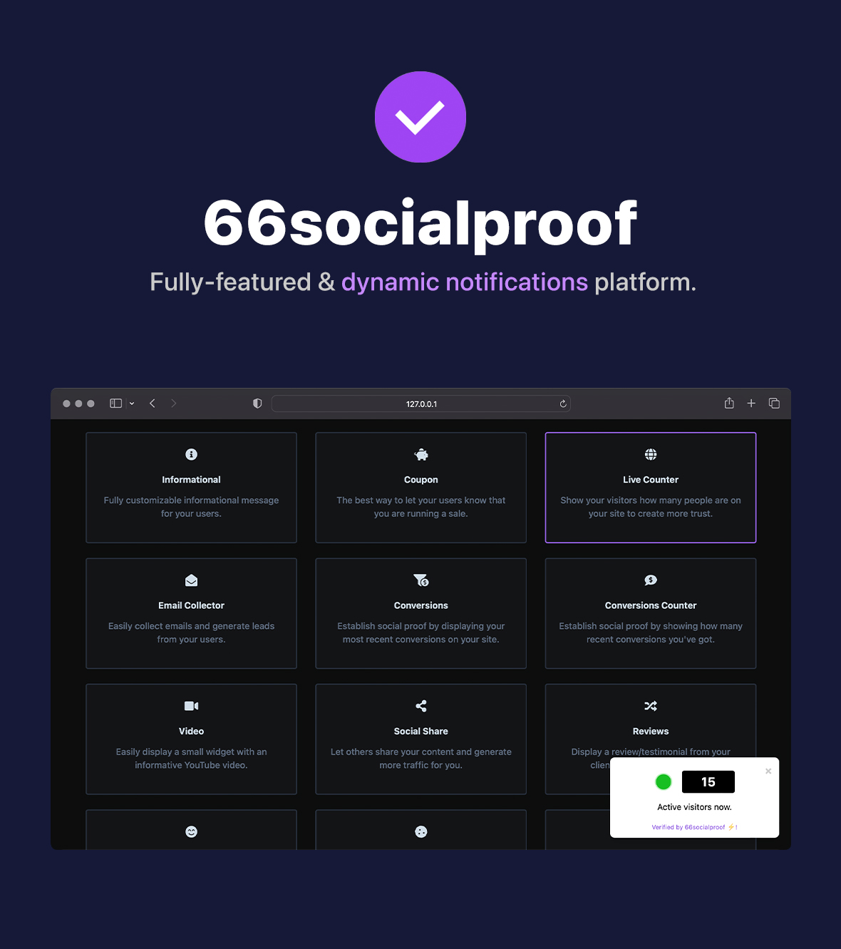 66socialproof - Social Proof & FOMO Widgets Notifications (SAAS) - 3