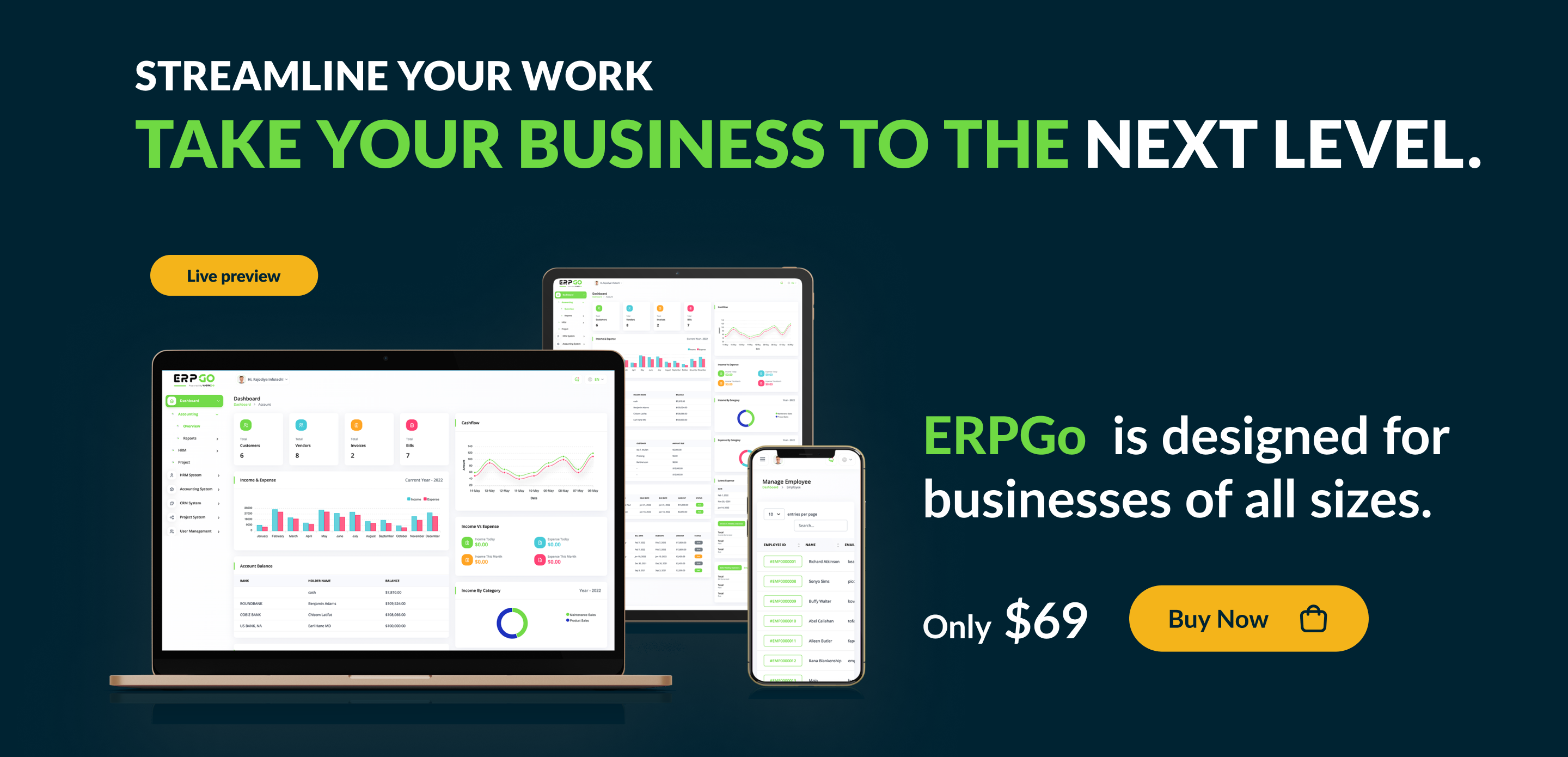 ERPGo SaaS - All In One Business ERP With Project, Account, HRM, CRM & POS - 8