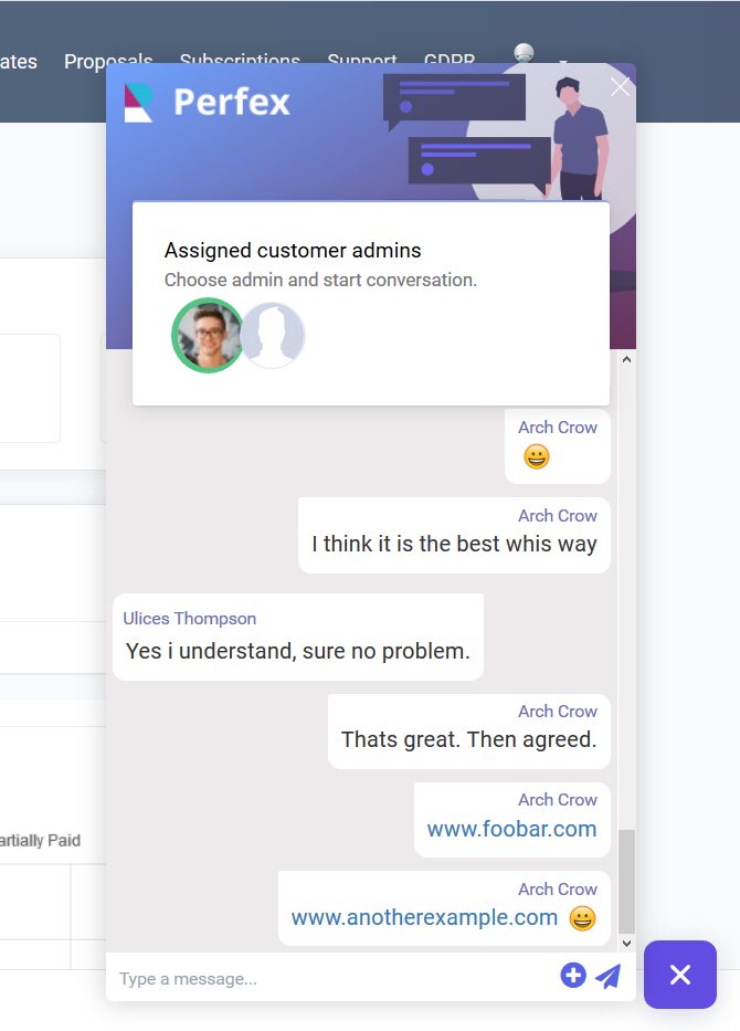Perfex CRM Chat - 4