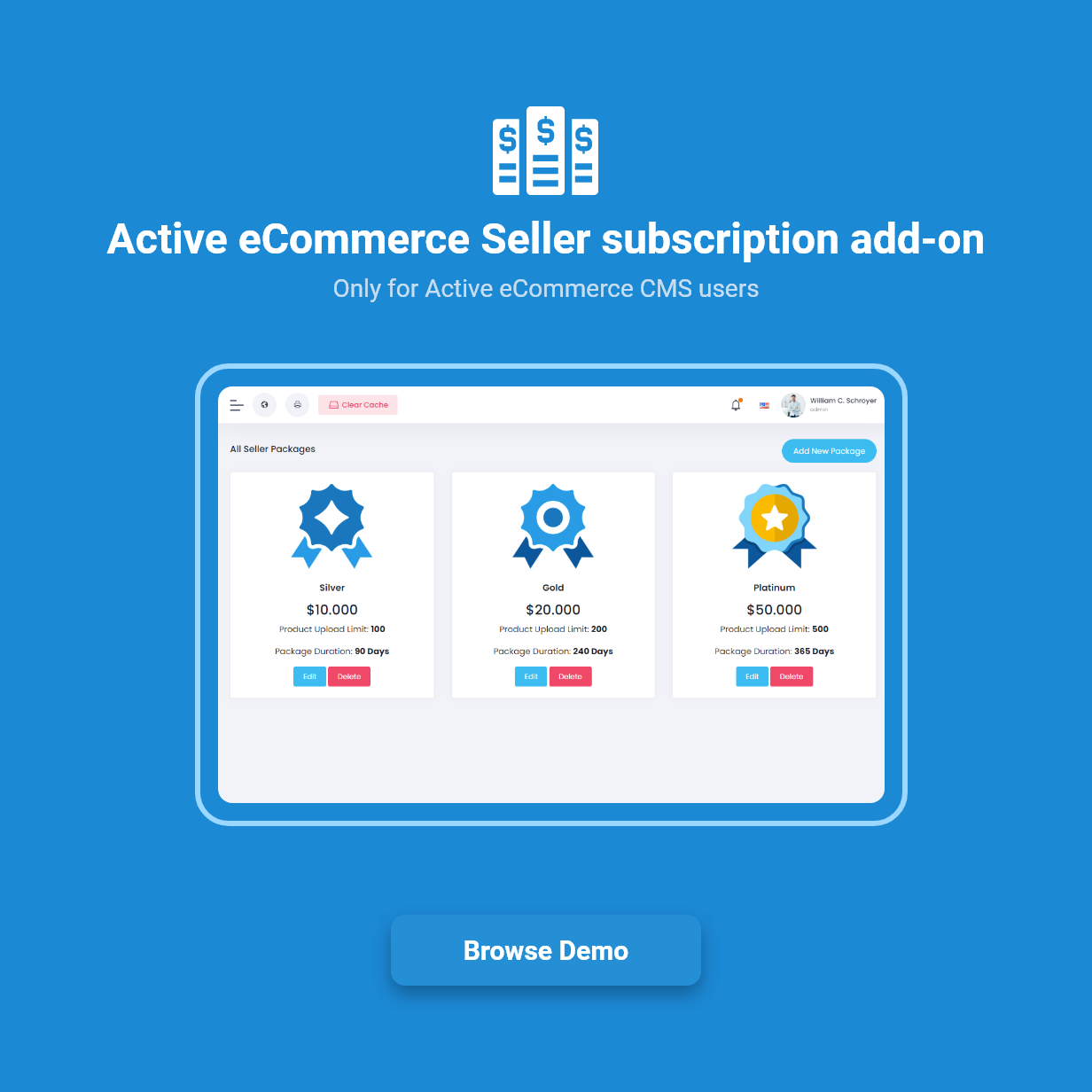 Active eCommerce Seller Subscription Add-on - 1