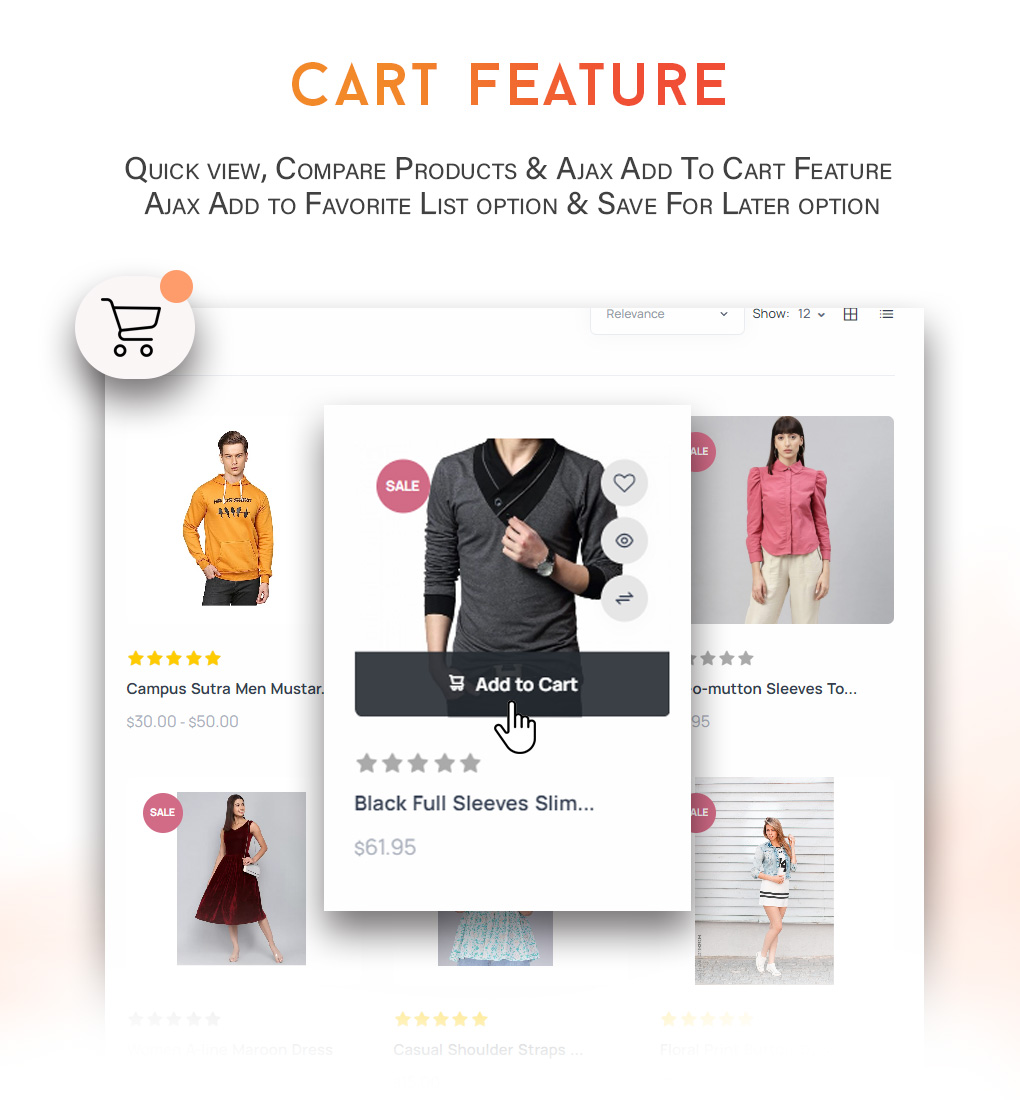 Online/Offline Cart Feature - eShop website Multi vendor ecommerce marketplace / CMS