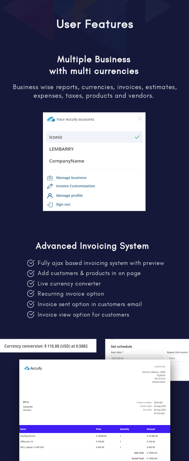 Accufy - SaaS Business, Invoicing & Accounting Software - 11
