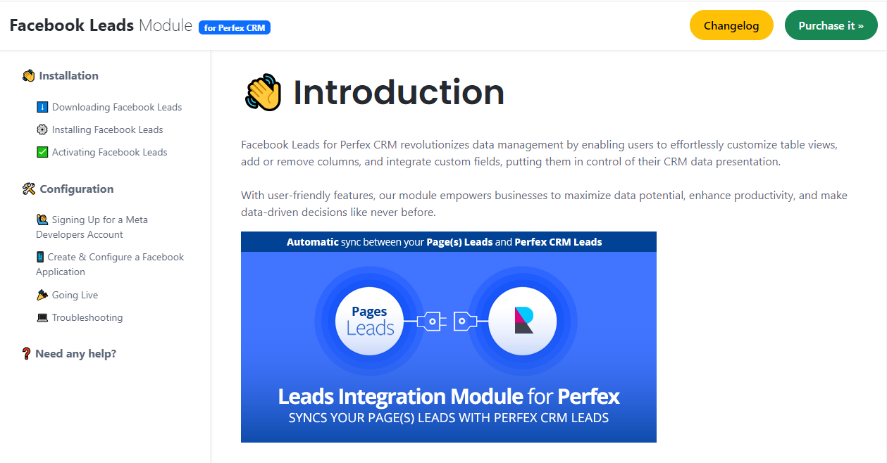Facebook Leads - Perfex CRM Leads synchronization module - 2